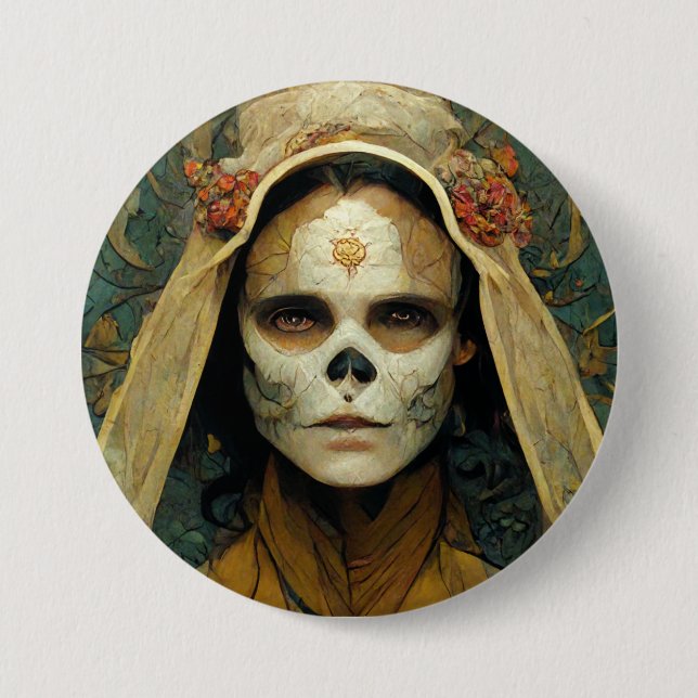 Wood Witch 1 Fantasy Button (Front)