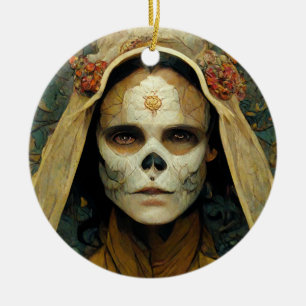 Wood Witch 1 Fantasy Ceramic Ornament