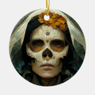 Wood Witch 2 Fantasy Ceramic Ornament