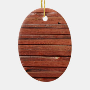 Wood with antique Patina Ceramic Ornament