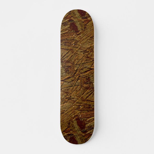 Wood with fiberglass skateboard (Front)