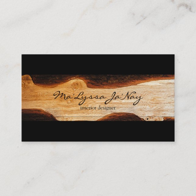 Wood Work business card (Front)