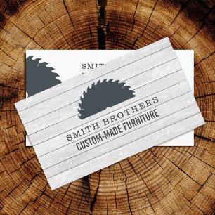 Wood Worker Custom Made Furniture Business Card