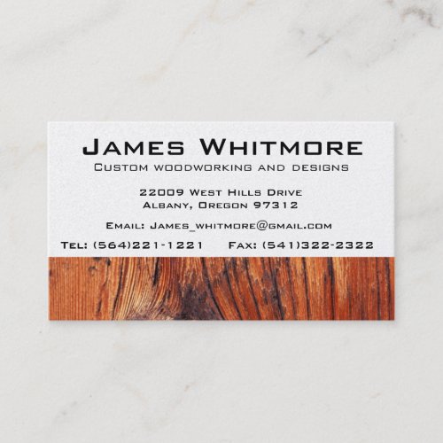 Wood working Cabinet Construction Business Cards