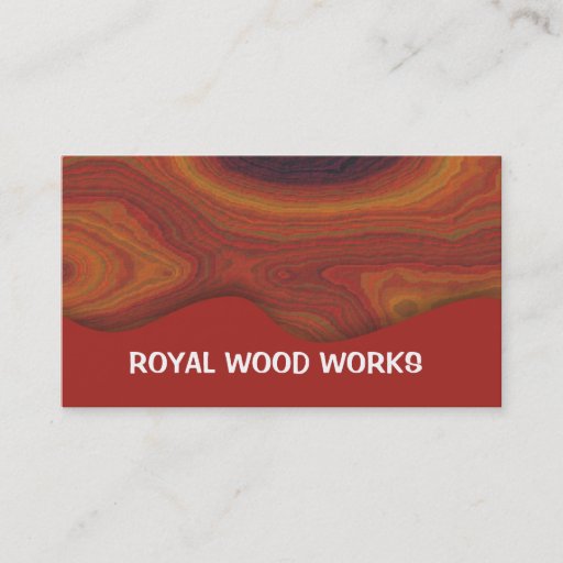 Customizable Wood Works Unique Business Cards