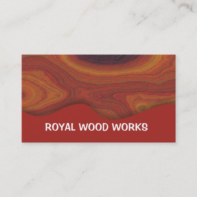 Wood Works Unique Business Cards (Front)