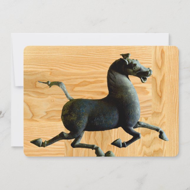 Wood Year of the Horse  Custom Invitation (Front)