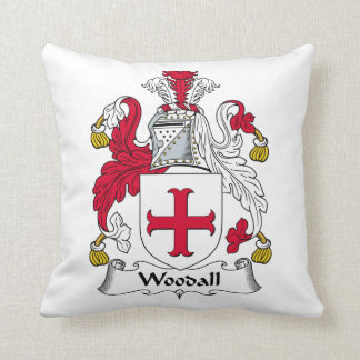Woodall Family Crest Throw Pillow