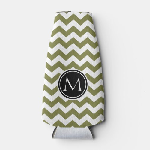 Woodbine Chevron and Monogram Bottle Cooler