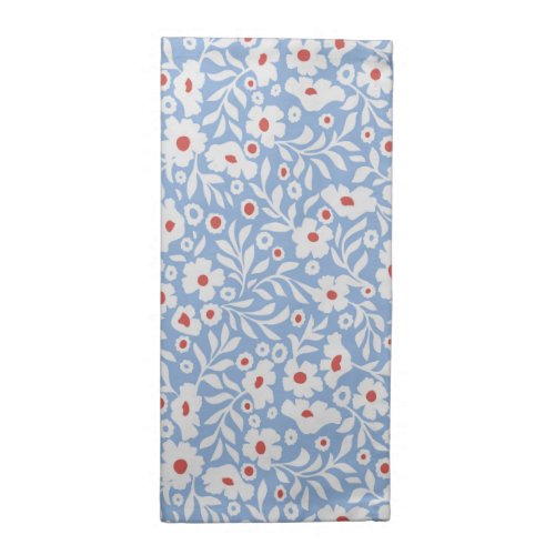 Woodblock Floral Pattern Cloth Napkin