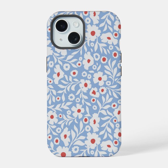 Woodblock Floral Pattern Iphone Case (Back)