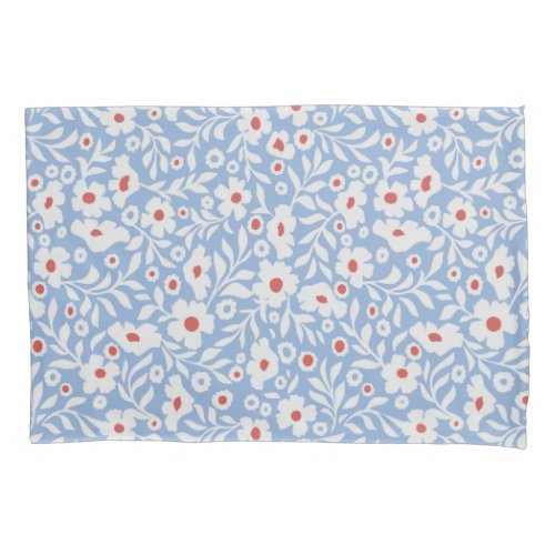 Woodblock Floral Pattern Pillow Case