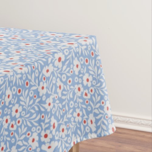 Woodblock Floral Pattern Tablecloth