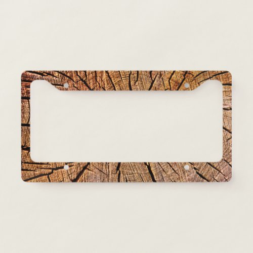 Woodblock License Plate Frame