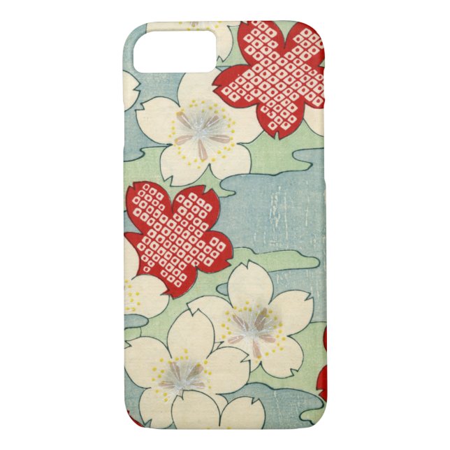 Woodblock Print of Dogwood Blossoms Case-Mate iPhone Case (Back)
