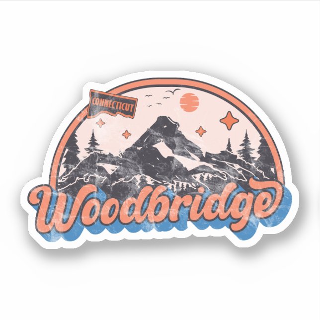 Woodbridge, Connecticut Sticker (Front)
