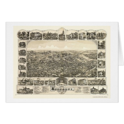 Woodbury NJ Panoramic Map _ 1886