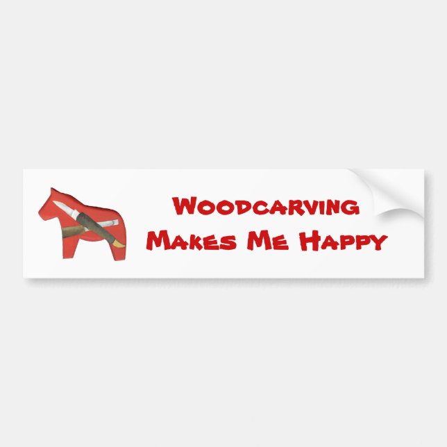Woodcarving Bumper Sticker (Front)