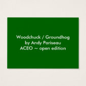 Woodchuck ~ ATC (Back)