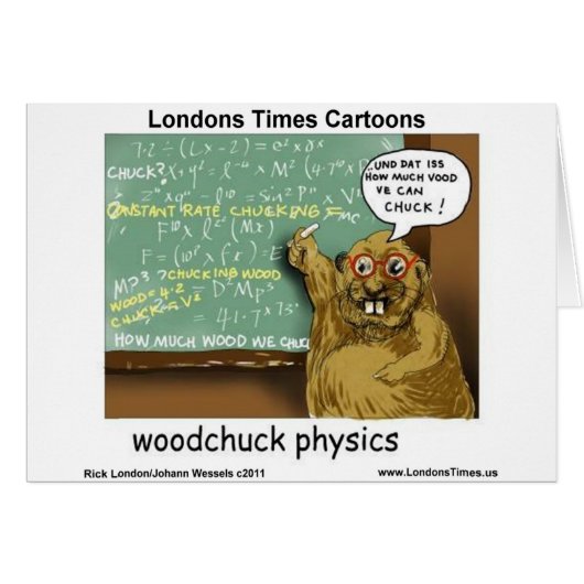 Woodchuck Physics Funny Gifts Tees Mugs & Cards (Front Horizontal)