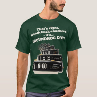 Woodchuckchuckers Groundhog Day Alarm Clock T-Shirt