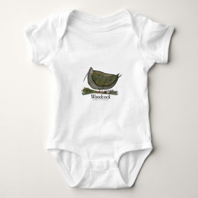 woodcock bird, tony fernandes baby bodysuit (Front)