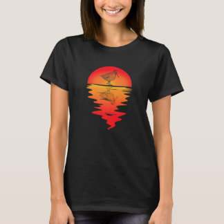 Woodcock Bird Vintage Sunset Timberdoodle Woodcock T-Shirt