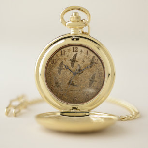 Woodcock hunting pocket watch