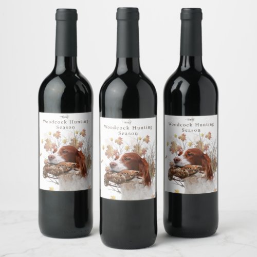 Woodcock Hunting Season Wine Label