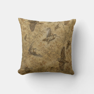 Woodcock hunting throw pillow