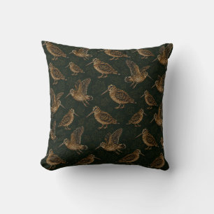 Woodcock hunting throw pillow
