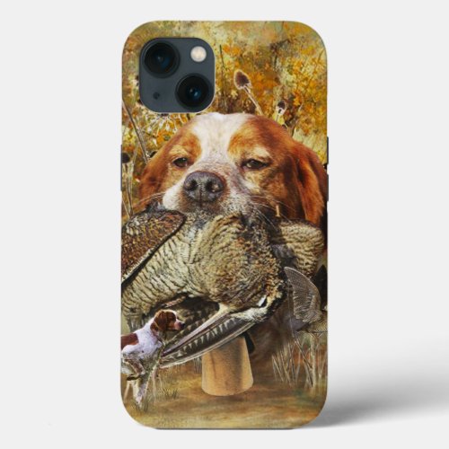 Woodcock hunting with Brittany Spaniel   iPhone 13 Case