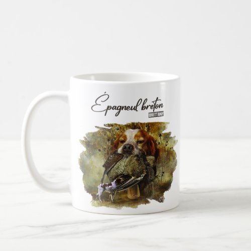 Woodcock hunting with Brittany Spaniel    Coffee Mug