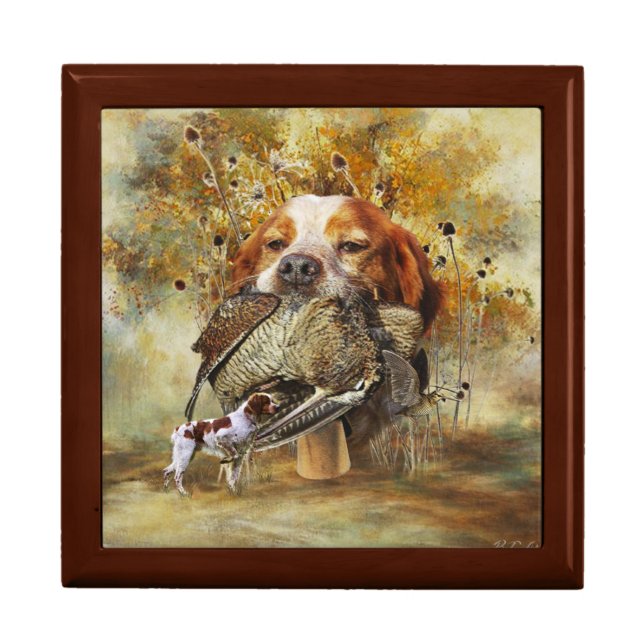 Woodcock hunting with Brittany Spaniel      Gift Box (Front)