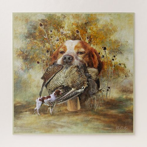 Woodcock hunting with Brittany Spaniel     Jigsaw Puzzle