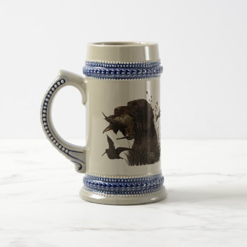 Woodcock Hunting with German Wirehaired Pointer   Beer Stein