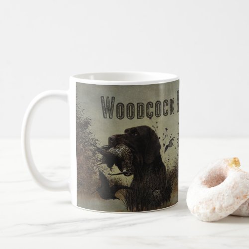 Woodcock Hunting with German Wirehaired Pointer   Coffee Mug