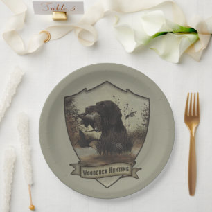 Woodcock Hunting with German Wirehaired Pointer Paper Plates