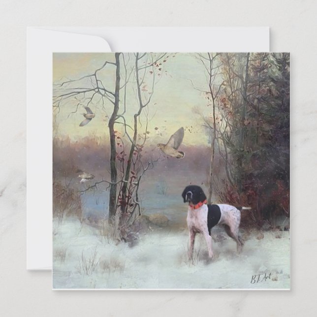 Woodcock Hunting with GSP     Holiday Card (Front)