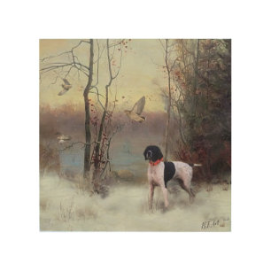 Woodcock Hunting with GSP Wood Wall Art