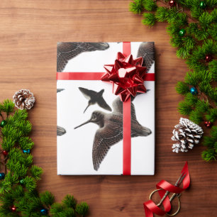 Woodcock hunting wrapping paper