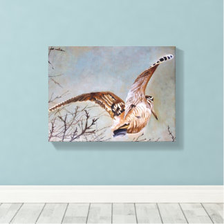 Woodcock in flight canvas print
