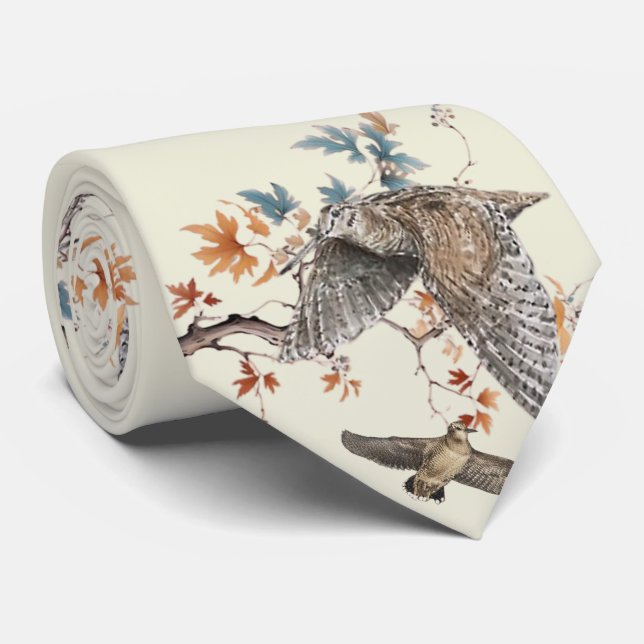 Woodcock  neck tie (Rolled)