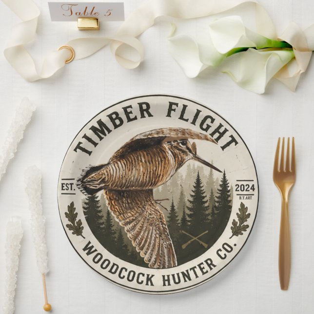 Woodcock  paper plates (Wedding)