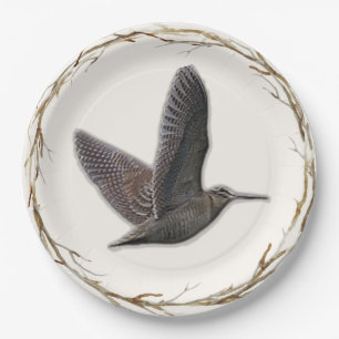 Woodcock paper plates