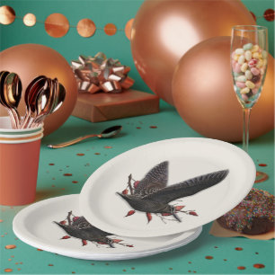 Woodcock paper plates