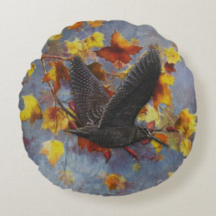 Woodcock  round pillow