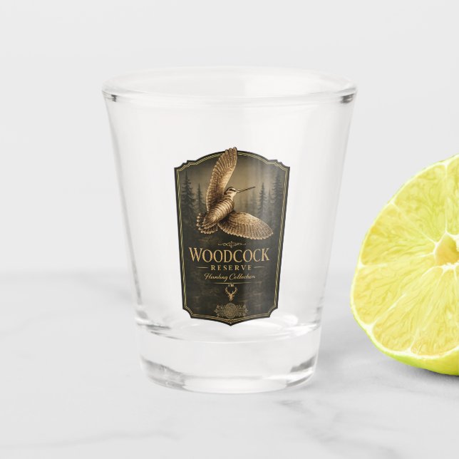 Woodcock  shot glass (Front)