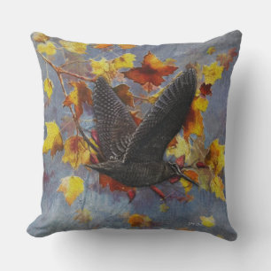 Woodcock  throw pillow
