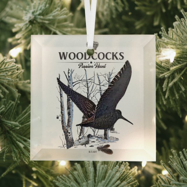 Woodcocks - Passion Hunt Glass Ornament (Insitu)